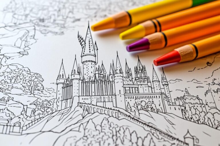 Hogwarts Coloring Pages : Color Your Own Magical World