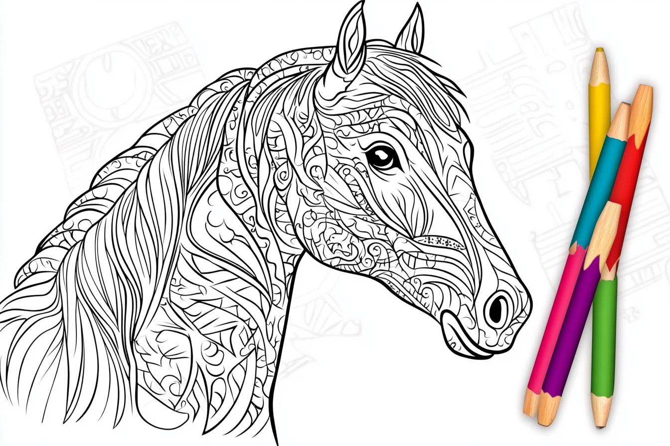Free Printable PDF Horse Coloring Pages