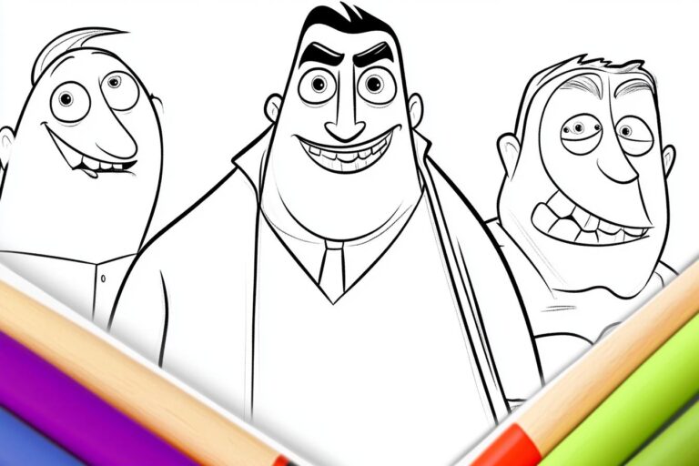 Hotel Transylvania Coloring Pages : Unleash Monster Fun with Printable Designs