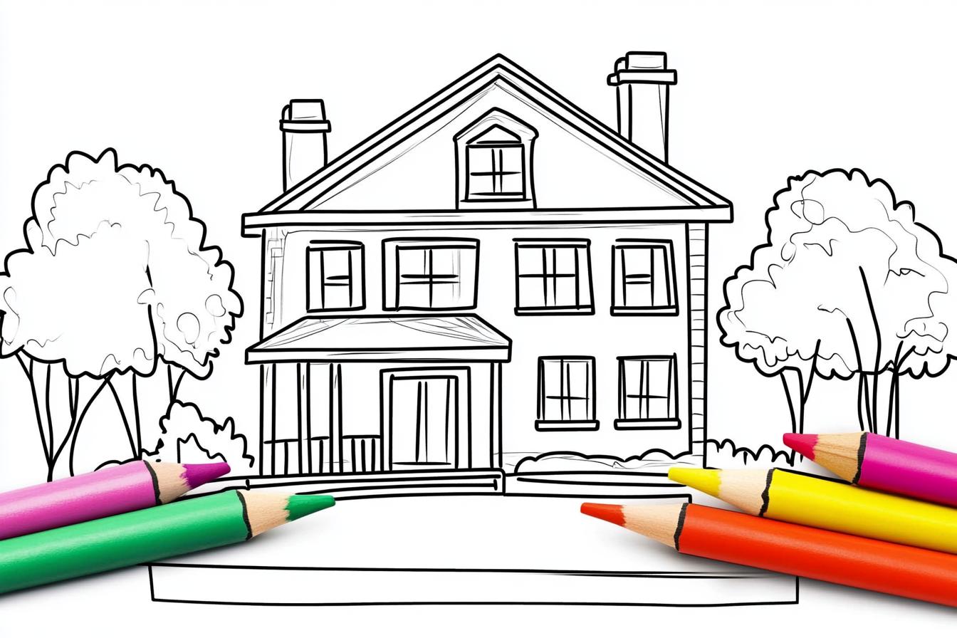 House Coloring Pages Free Printable PDF House Coloring Pages