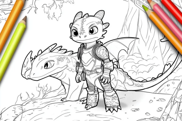 How To Train Your Dragon Coloring Pages : Dragon Coloring Pages for All Ages