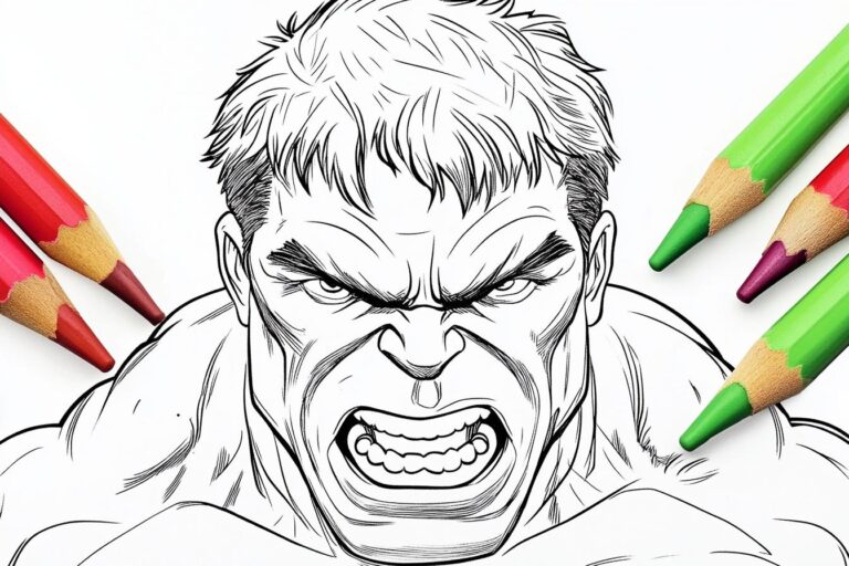 Hulk Coloring Pages : Free Printable Hulk Coloring Sheets for Kids & Adults