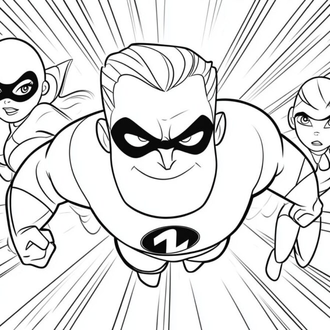 Incredibles Coloring Pages : Color Your Way into Super Fun