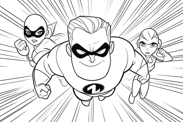 Incredibles Coloring Pages : Color Your Way into Super Fun