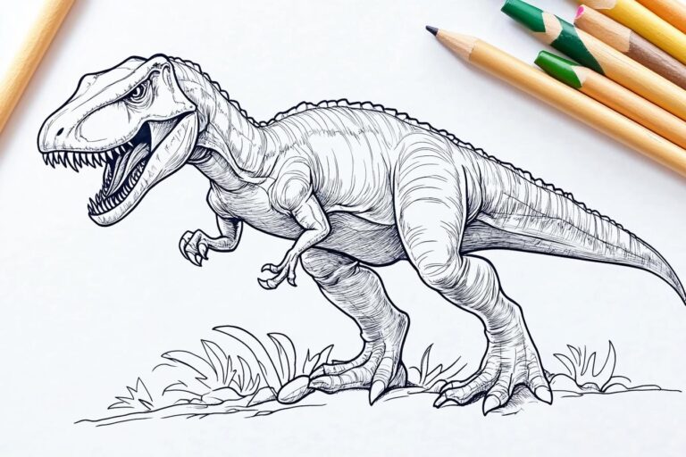 Indominus Rex Coloring Pages : Unleash Jurassic World Creativity