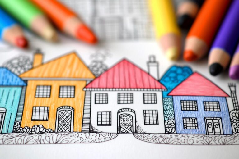 Inside House Coloring Pages : Design Your Dream Home