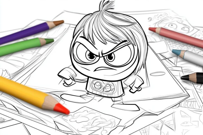 Inside Out Coloring Pages : Color Your Emotions with Joy, Sadness, and More