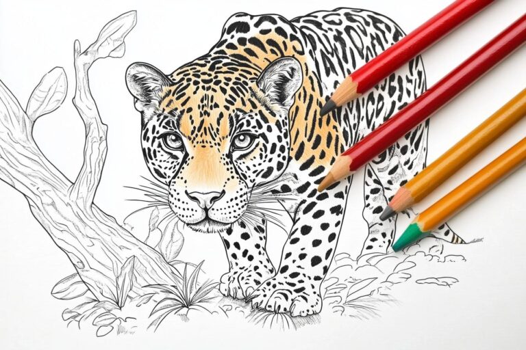 Jaguar Coloring Pages : Unleash Your Inner Artist with Free Printables