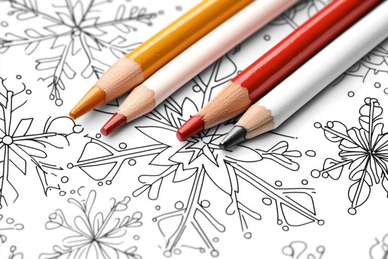 January Coloring Pages : Color the Winter Fun