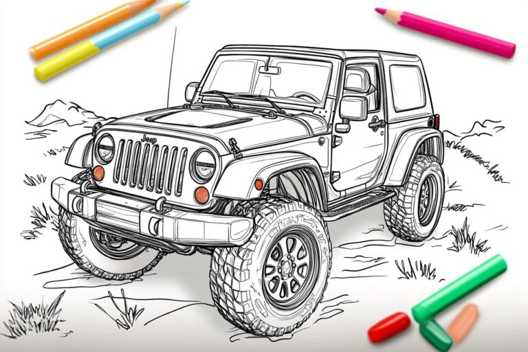 Jeep Coloring Pages : Fun for All Ages with Offroad Designs