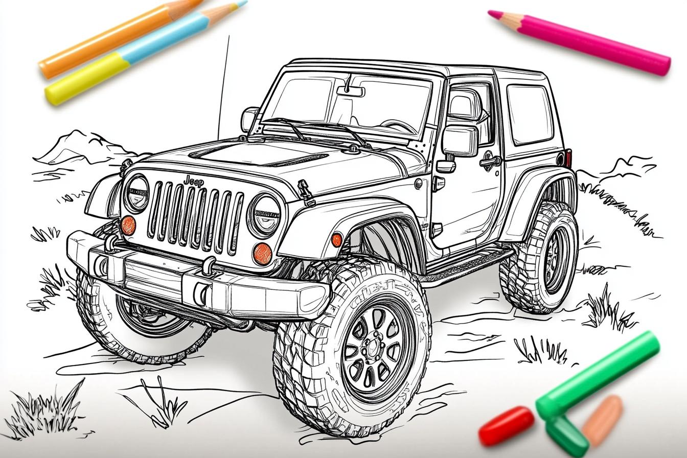 Jeep Coloring Pages Free Printable PDF Jeep Coloring Pages