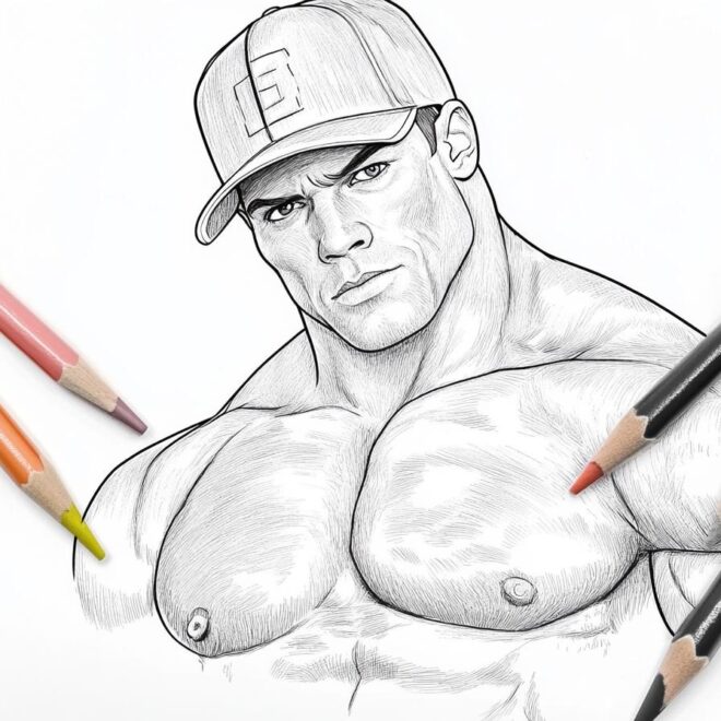 John Cena Coloring Pages : Color Your Way to WWE Fun