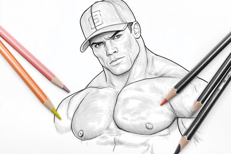 John Cena Coloring Pages : Color Your Way to WWE Fun