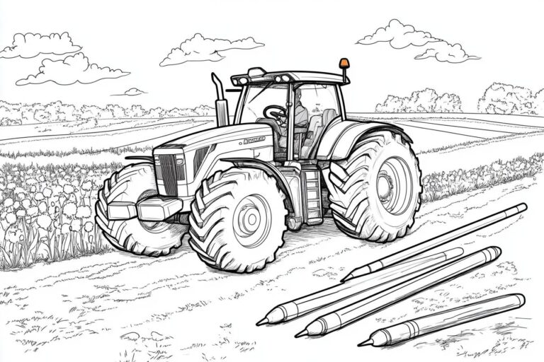 John Deere Coloring Pages : Fun Tractor Coloring Sheets for Kids