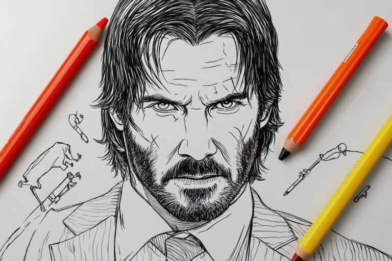 John Wick Coloring Pages : Unleash Your Inner Artist with John Wick