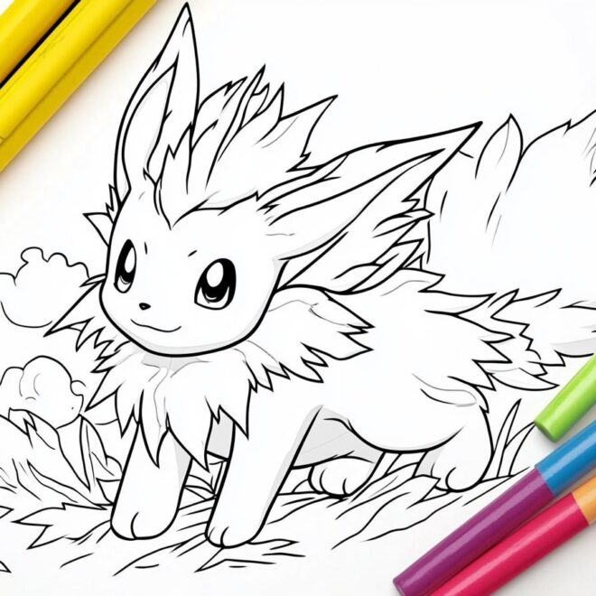 Jolteon Coloring Pages : Spark Creativity with Jolteon