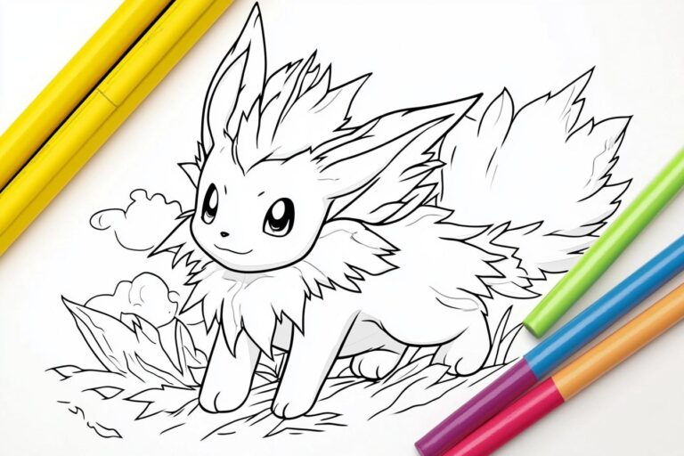 Jolteon Coloring Pages : Spark Creativity with Jolteon
