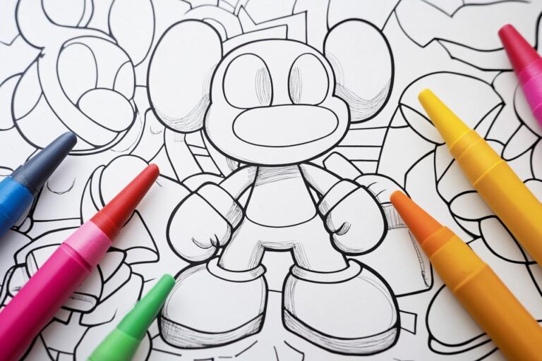 Kaws Coloring Pages : Color Your Own Kaws Art