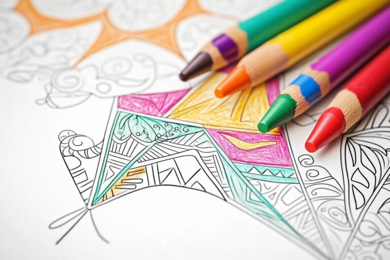 Kite Coloring Pages : Fun & Free Printable Templates for All Ages