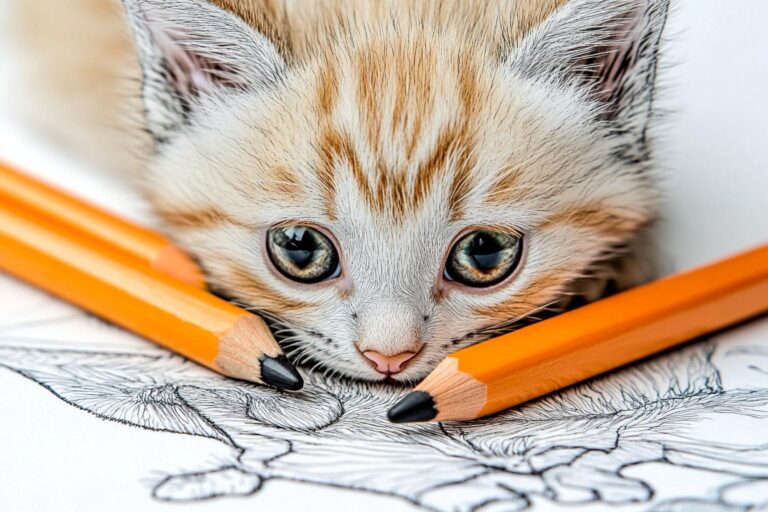 Kitten Coloring Pages : Fun & Creative Printable Designs for Kids
