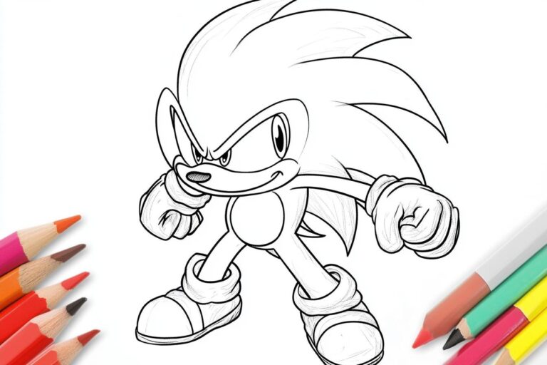 Knuckles Coloring Pages : Coloring Fun for Sonic Fans