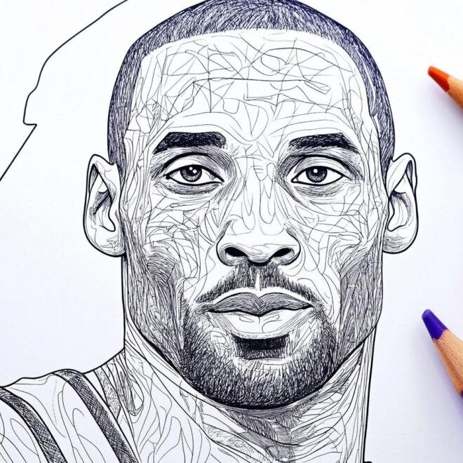 Kobe Bryant Coloring Pages : Color the Legend