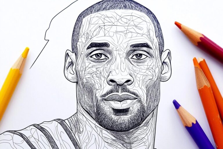 Kobe Bryant Coloring Pages : Color the Legend
