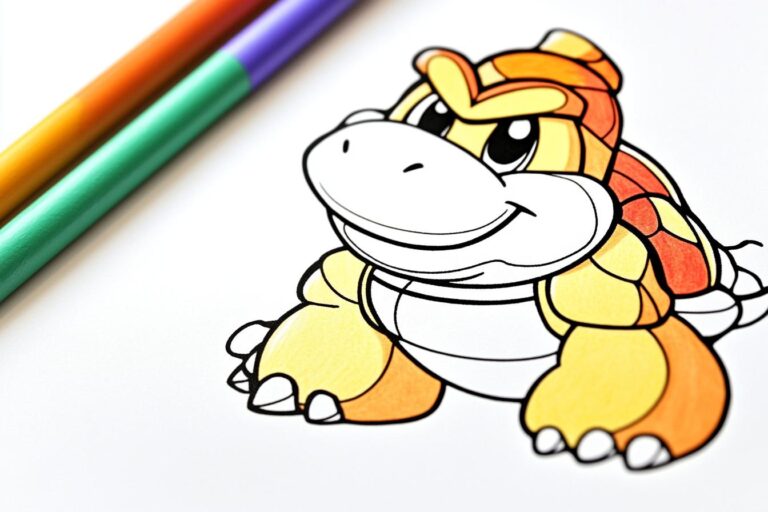 Koopa Troopa Coloring Pages : Color Your Way to Fun with Mario’s Shell-Shocked Enemy