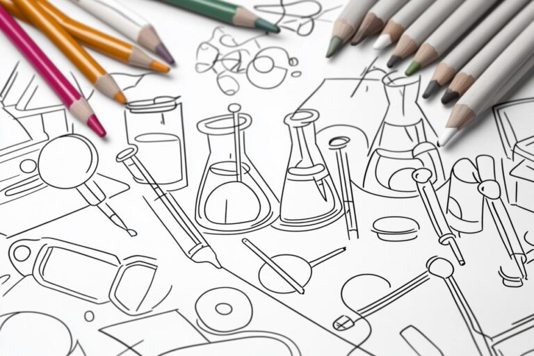 Laboratory Coloring Pages : Color Your Way to STEM Fun