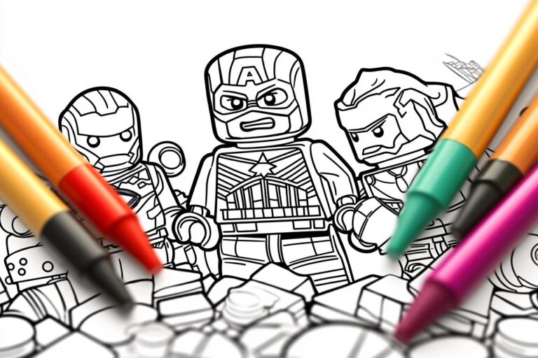 Lego Avengers Coloring Pages : Coloring Fun with Superhero Characters