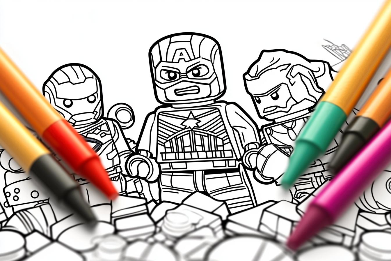 Free Printable PDF Lego Avengers Coloring Pages