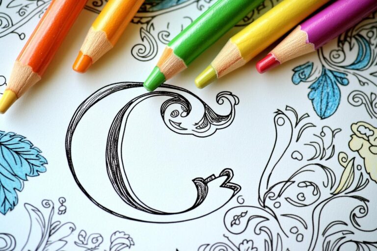 Letter “C” Coloring Pages : Fun Learning & Creative Expression