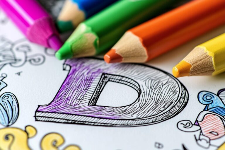 Letter “D” Coloring Pages : Fun Learning & Creative Fun