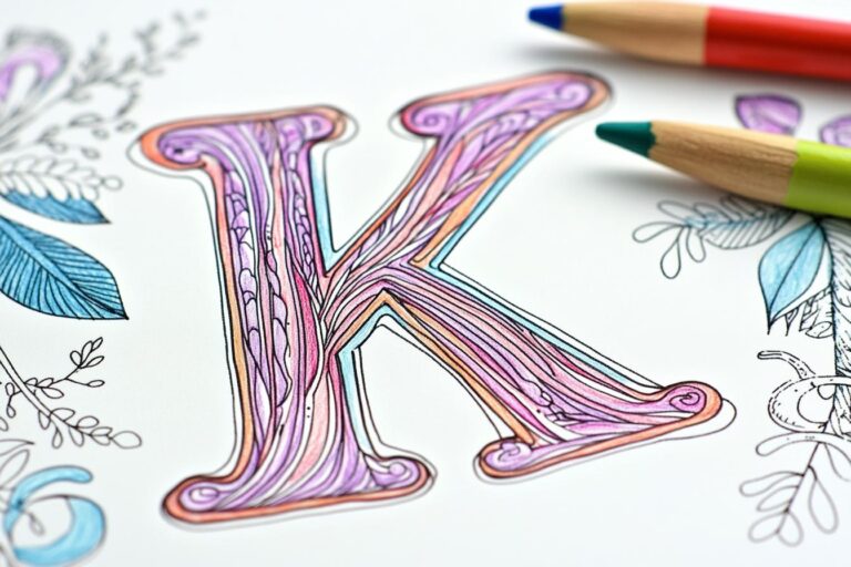 Letter “K” Coloring Pages : Fun Learning for Toddlers and Preschoolers
