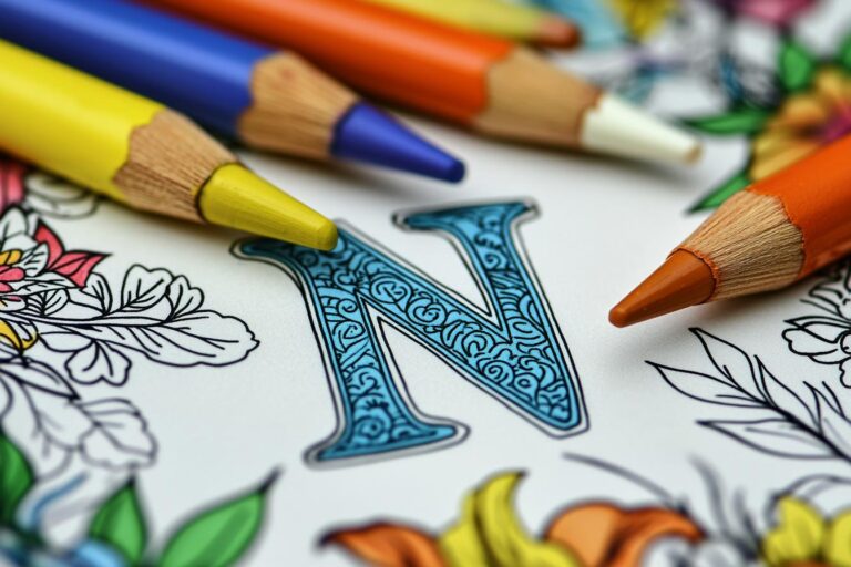 Letter “N” Coloring Pages : Fun Learning & Creative Fun
