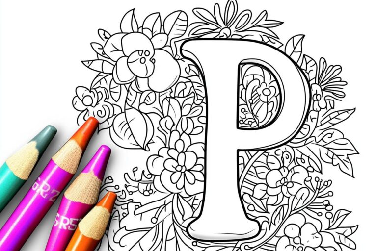 Letter “P” Coloring Pages : Fun & Educational Activities for Kids