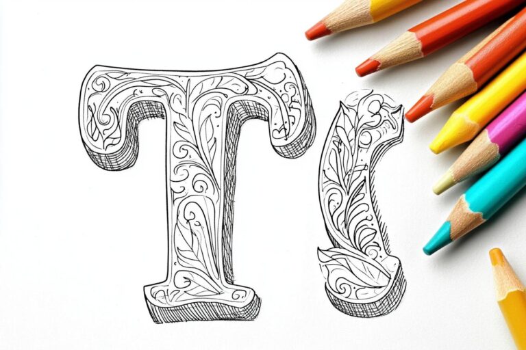 Letter “T” Coloring Pages : Fun & Educational Printables