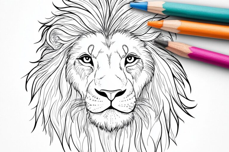 Lion Coloring Pages : Roar into Creative Fun