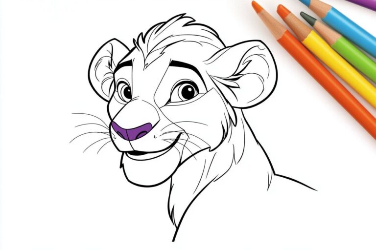 Lion King Coloring Pages : Roar into Creativity with Simba, Mufasa, and Nala