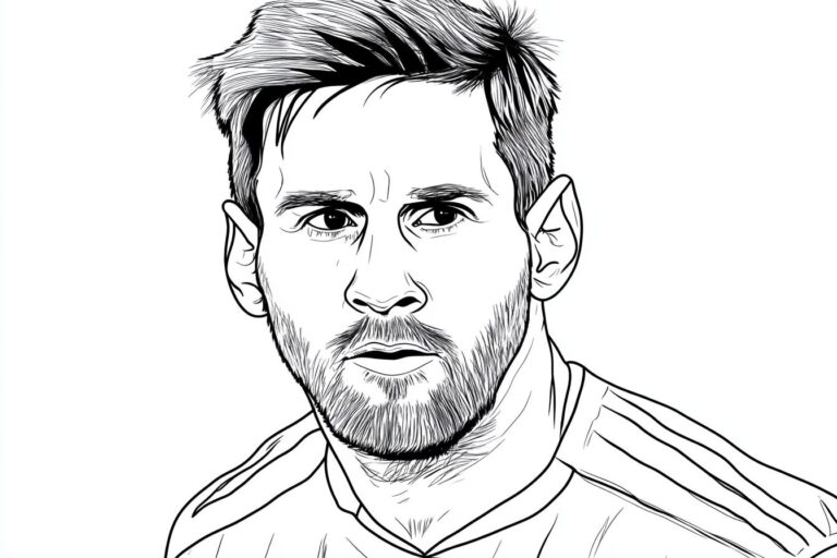 Lionel Messi Coloring Pages : Fun & Free Printable Sheets for Kids & Adults