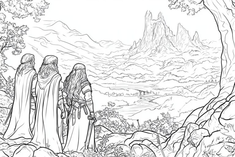 Lord Of The Rings Coloring Pages : Journey to Middle-earth with Color