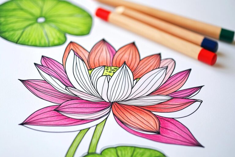 Lotus Flower Coloring Pages : Color Your Way to Serenity