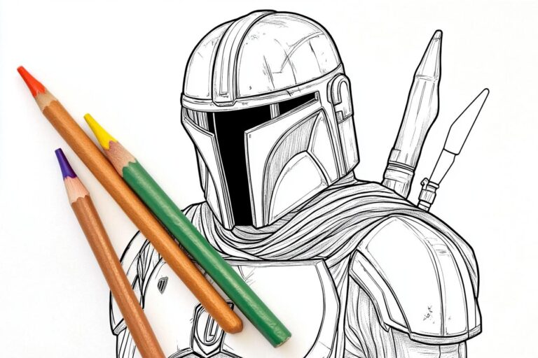 Mandalorian Coloring Pages : Color the Galaxy