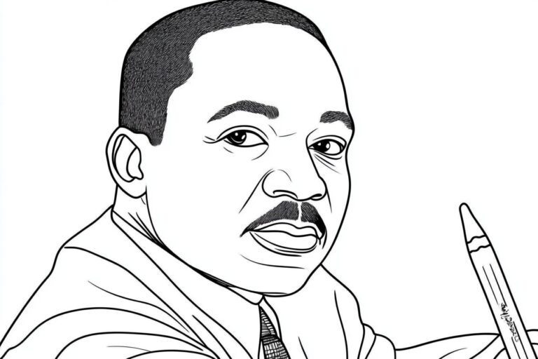 Martin Luther King Coloring Pages : Coloring MLK’s Life and Message for Kids