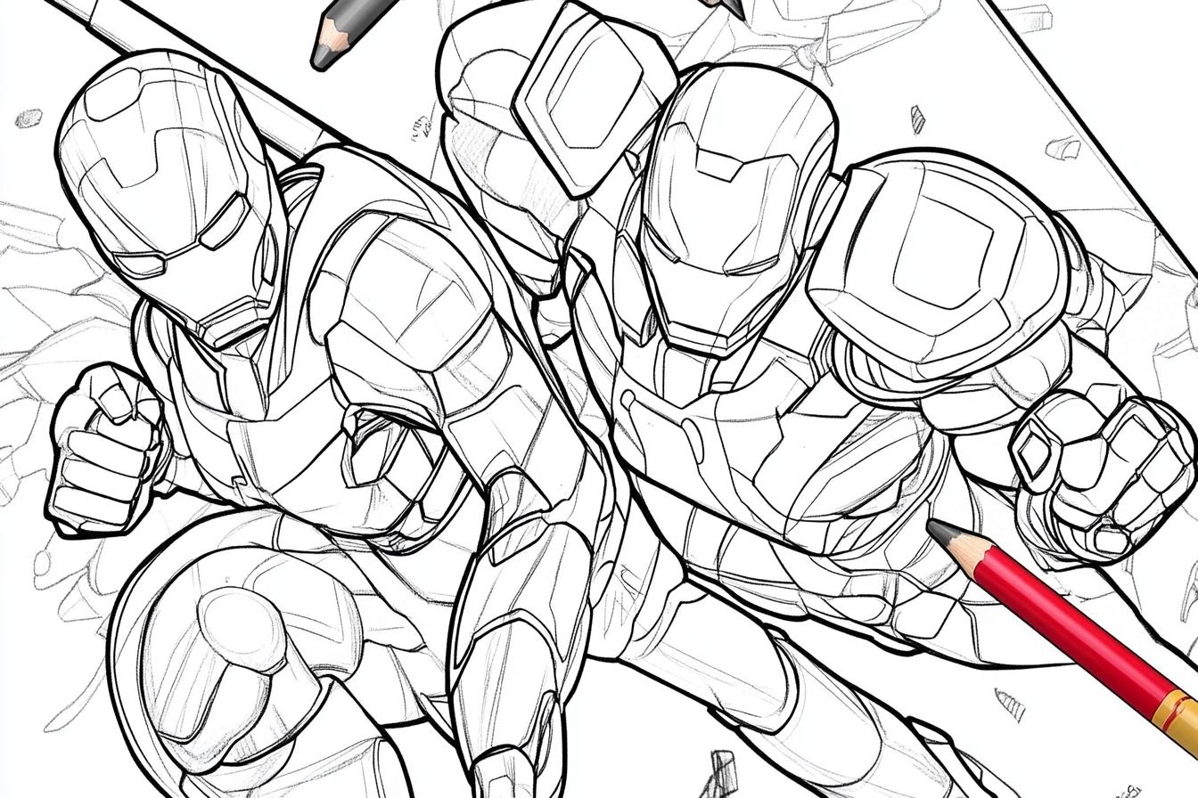 Marvel Avengers Coloring Pages Free Printable PDF Marvel Avengers Coloring Pages