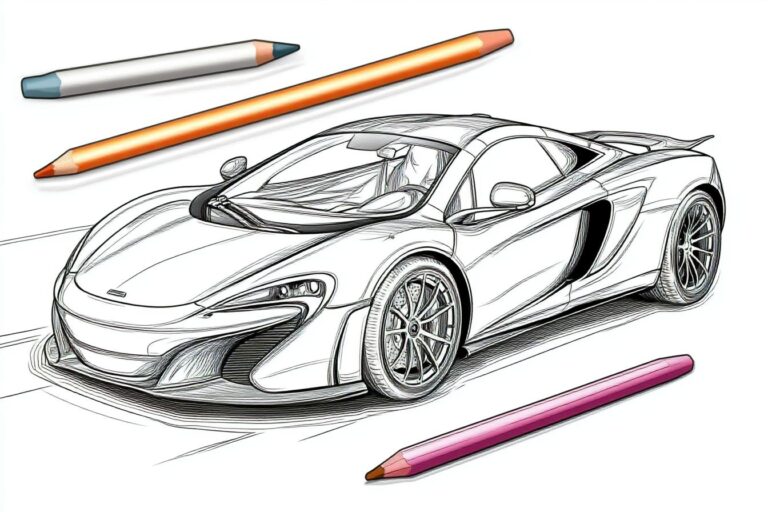Mclaren Coloring Pages : Unleash Your Inner Race Car Designer