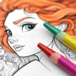 Merida Coloring Pages : Free Printable Sheets for Kids