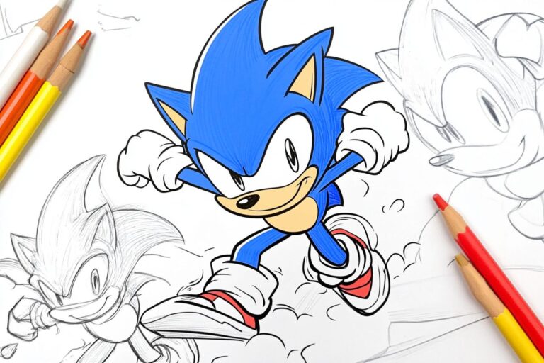Metal Sonic Coloring Pages : Coloring Fun with the Ultimate Sonic Rival