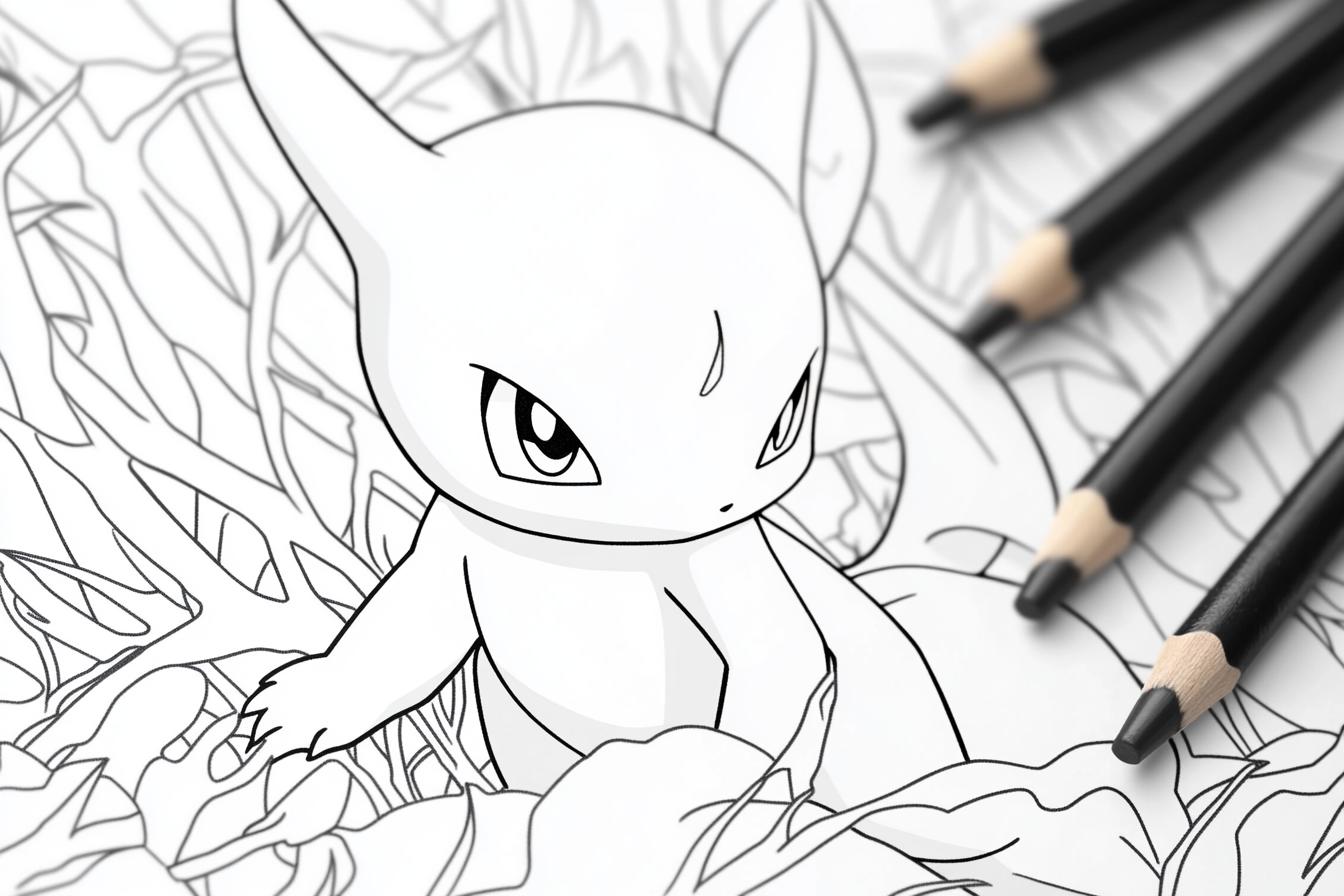 Mewtwo Coloring Pages Free Printable PDF Mewtwo Coloring Pages