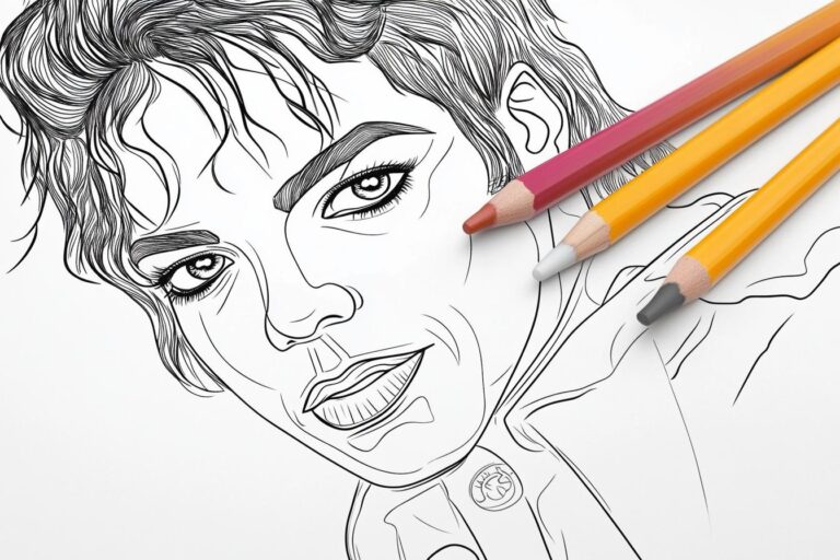 Michael Jackson Coloring Pages : Color the King of Pop